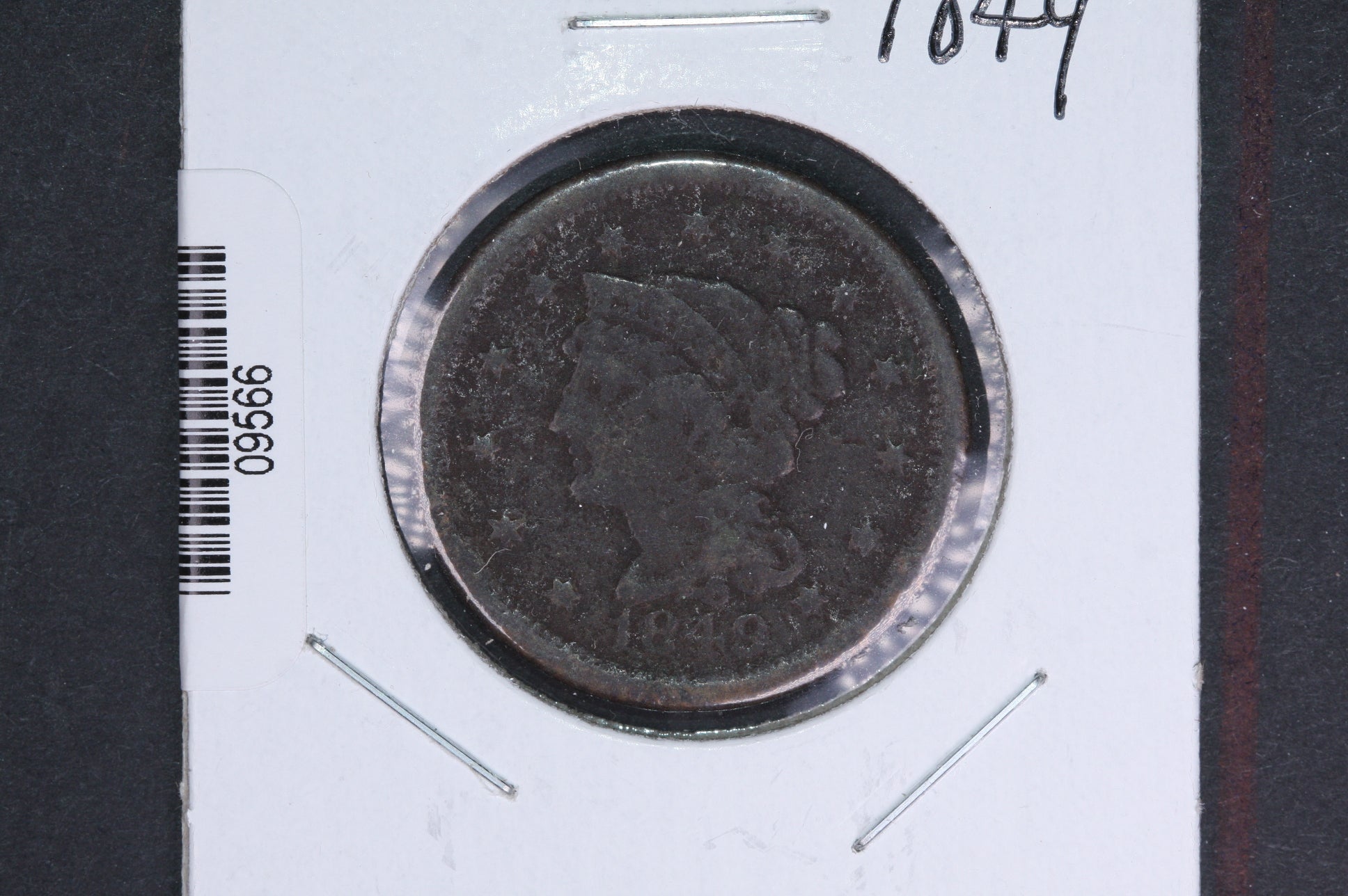 1849 Liberty Head Large Cent. Affordable Collectible Coin. Store # 09566