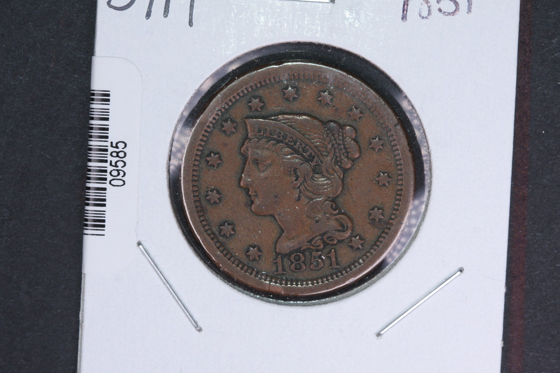 1851 Liberty Head Large Cent. Affordable Collectible Coin. Store # 09585
