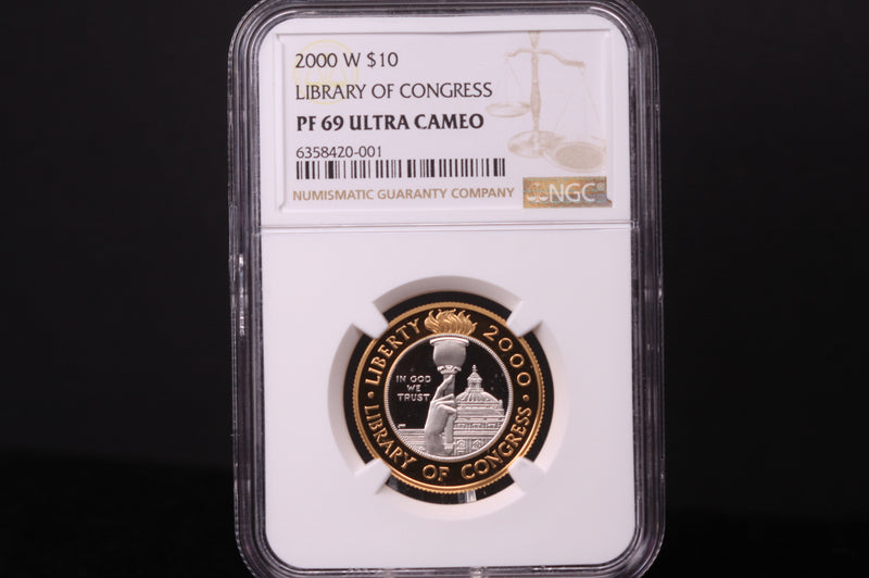 2000-W $10 Gold/Platinum Commemorative.  Library of Congress. Store