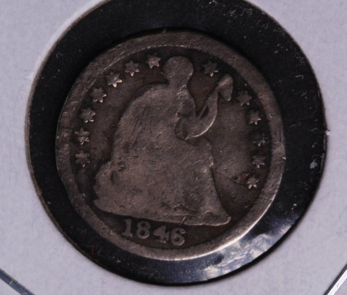 1846 Seated Liberty Half Dime, Very Scarce and Low Mintage. Store