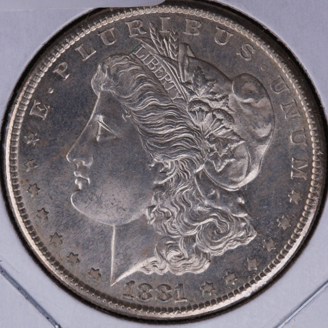1881-S Morgan Silver Dollar, Mint State Uncirculated Coin, Store #DR0190