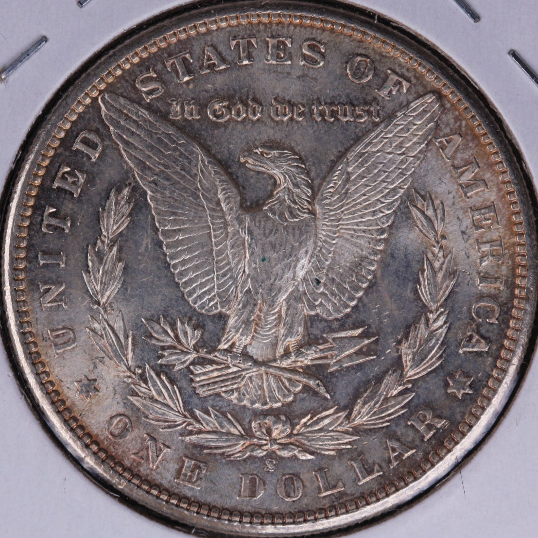 1881-S Morgan Silver Dollar, Mint State Uncirculated condition, Toned. Store #DR0195