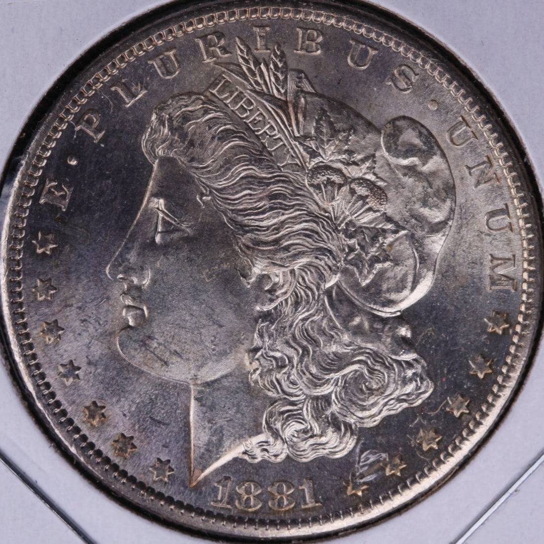 1881-S Morgan Silver Dollar, Mint State Uncirculated Coin, Store #DR0200