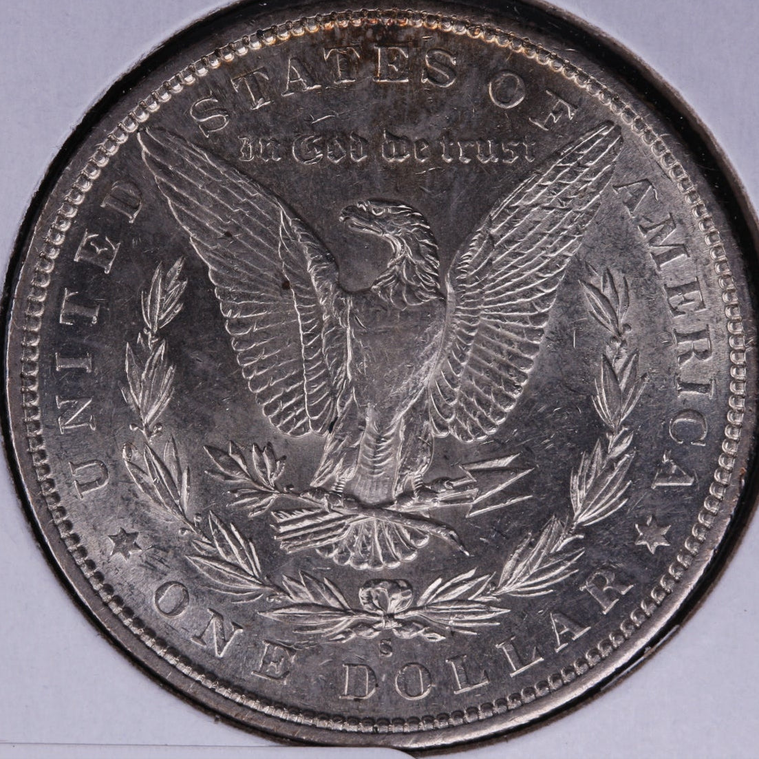 1881-S Morgan Silver Dollar, About Uncirculated Coin, Store #DR0205
