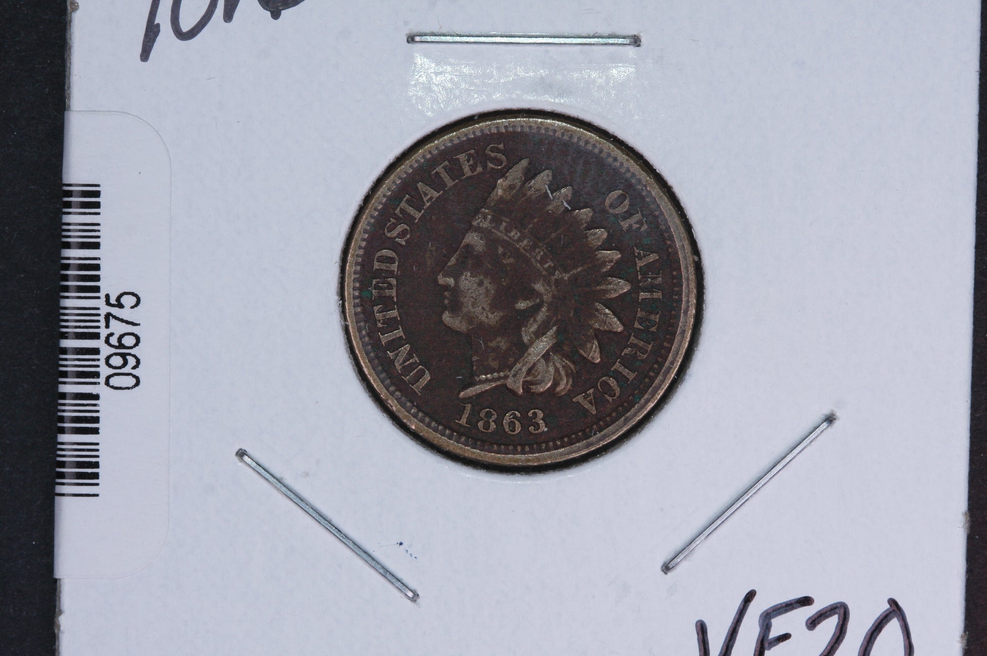 1863 Indian Head Small Cent. Affordable Collectible Coin. Store # 09675