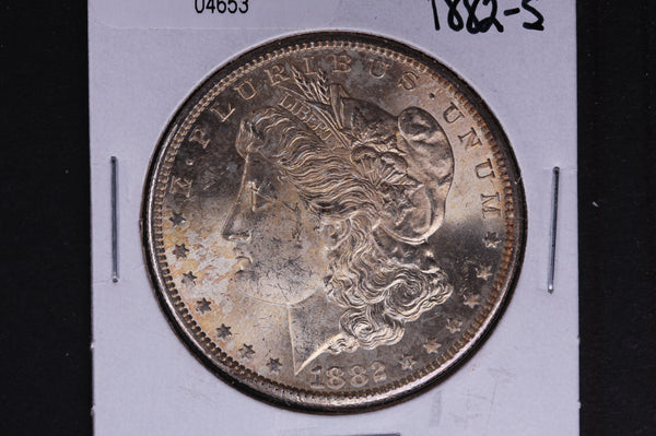 1882-S Morgan Silver Dollar, Un-Circulated condition, Toned.  Coin Store #04653