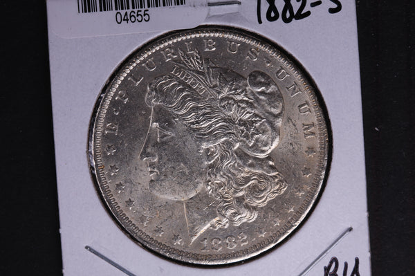 1882-S Morgan Silver Dollar, Un-Circulated condition.  Coin Store #04655