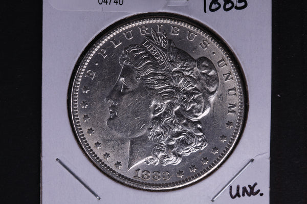 1883 Morgan Silver Dollar, Un-Circulated condition. Prev. cleaned and polished. #04740