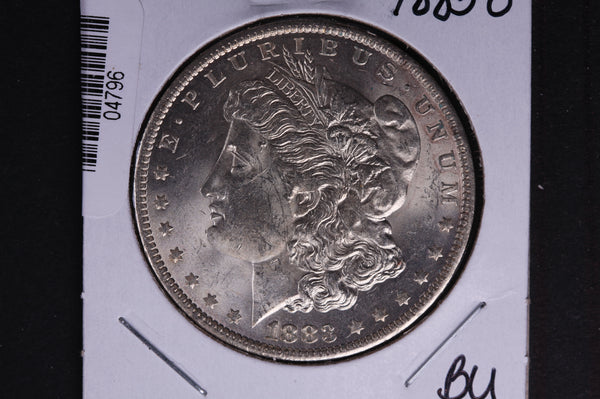 1883-O Morgan Silver Dollar, Brilliant Un-Circulated condition.  Coin Store #04796