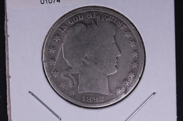 1892 Barber Half Dollar. Average Circulated Coin. View all photos. #01074