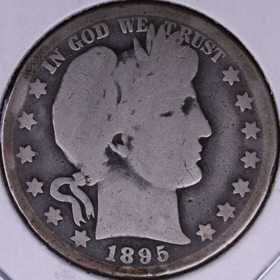 1895-O Barber Half Dollar, Good Circulated Coin, Store #HR197
