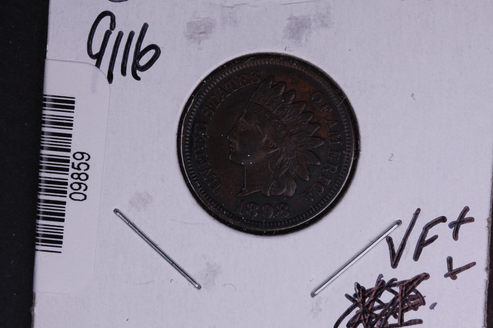 1898 Indian Head Small Cent. Affordable Collectible Coin. Store # 09859