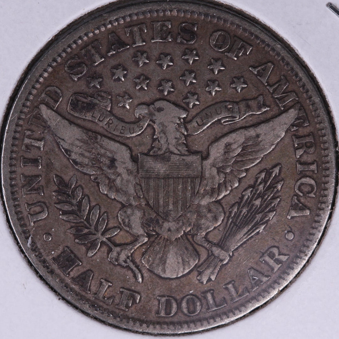 1897 Barber Half Dollar, Very Fine Circulated Coin, Store #HR204