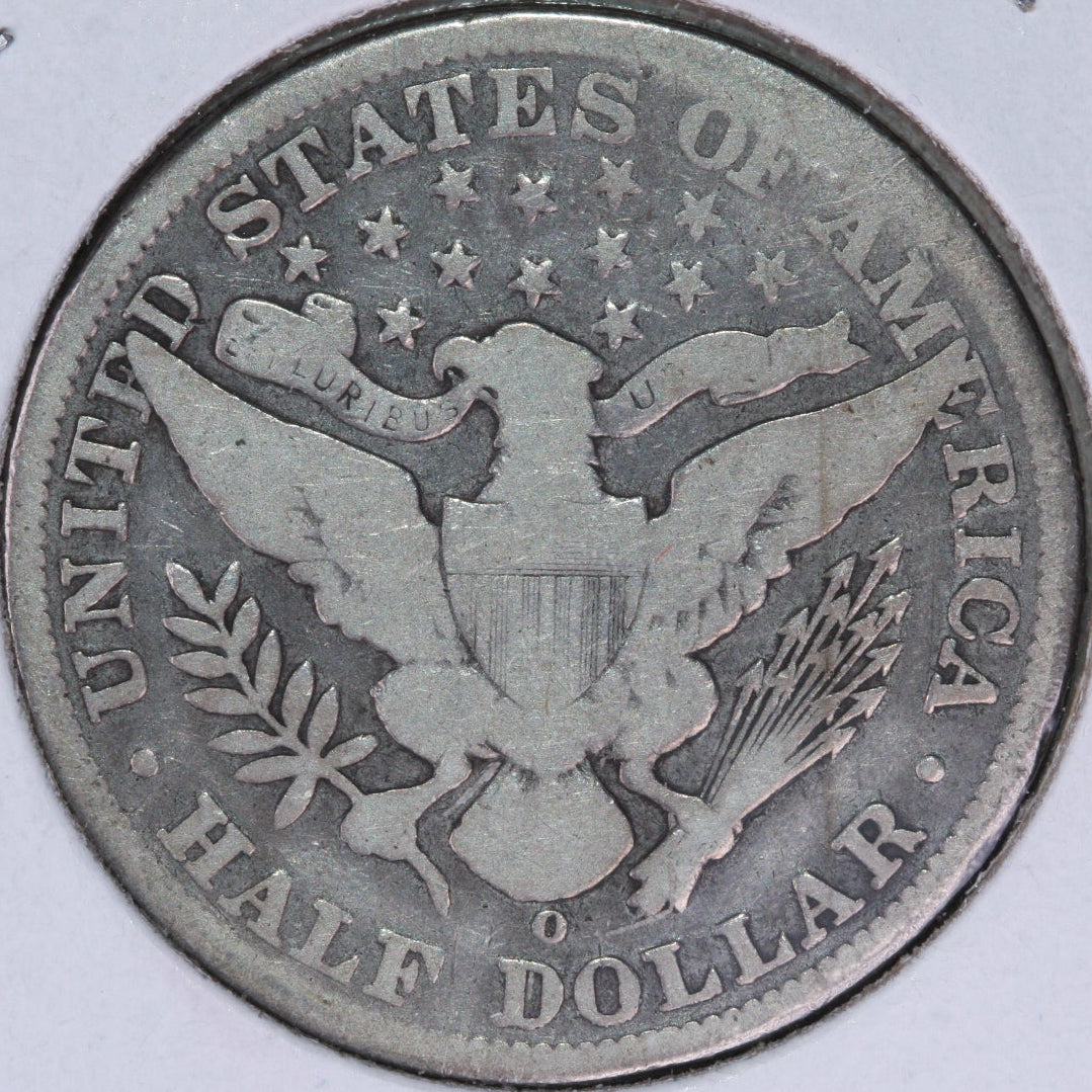 1897-O Barber Half Dollar, Very Good Circulated Coin, Store #HR212