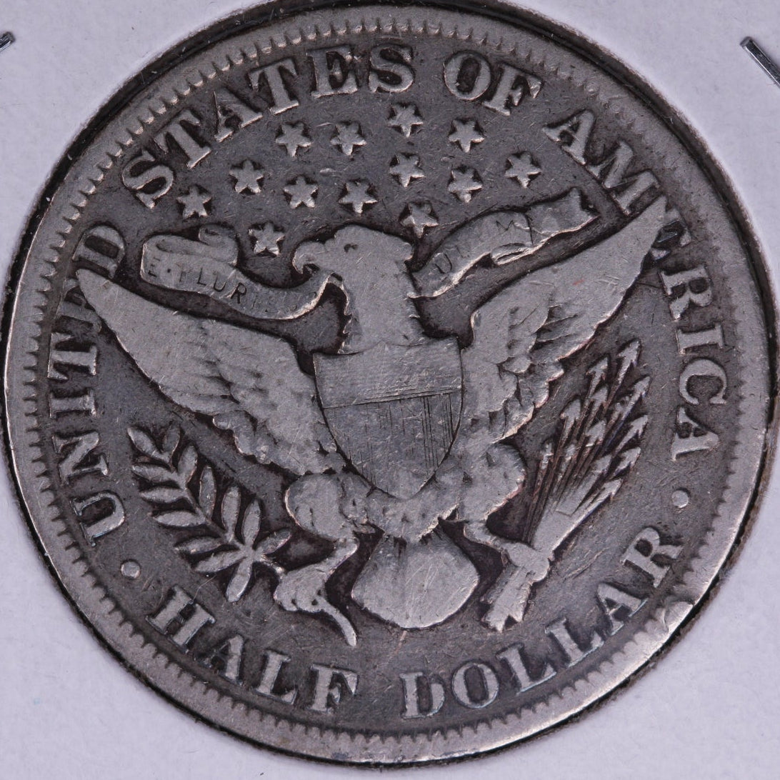 1899 Barber Half Dollar, Very Good Circulated Coin, Store #HR232