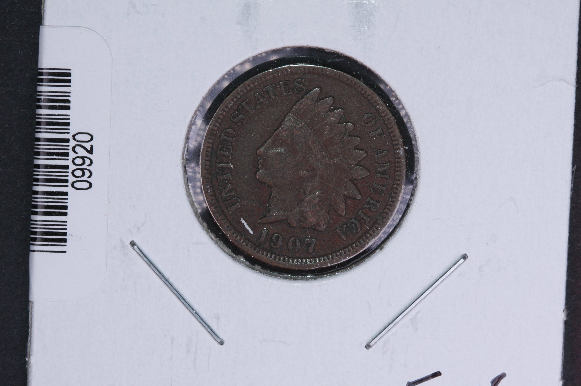 1907 Indian Head Small Cent. Affordable Collectible Coin. Store # 09920