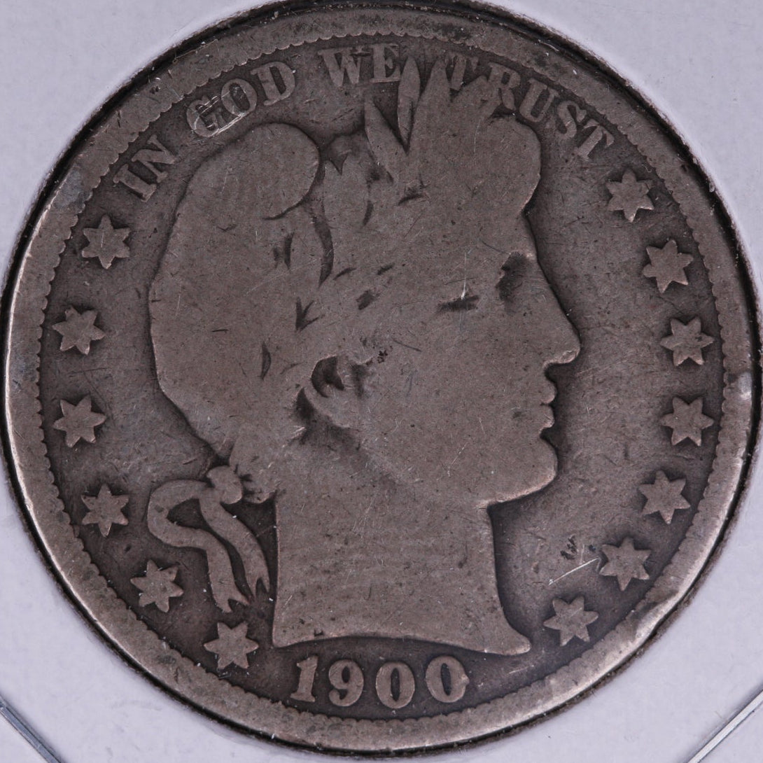 1900-O Barber Half Dollar, Very Circulated Coin. View all photos. #HR249
