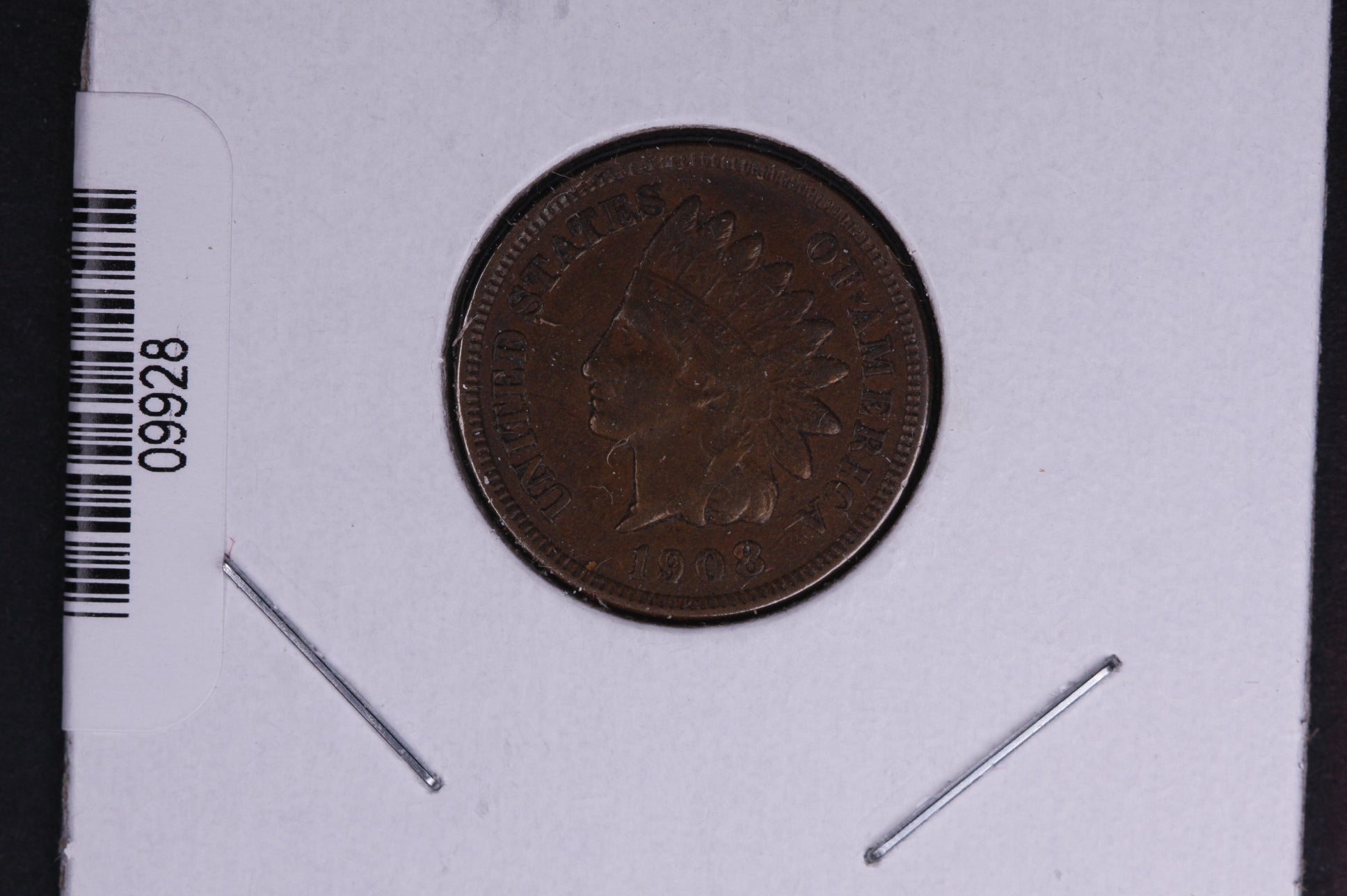1908 Indian Head Small Cent. Affordable Collectible Coin. Store # 09928
