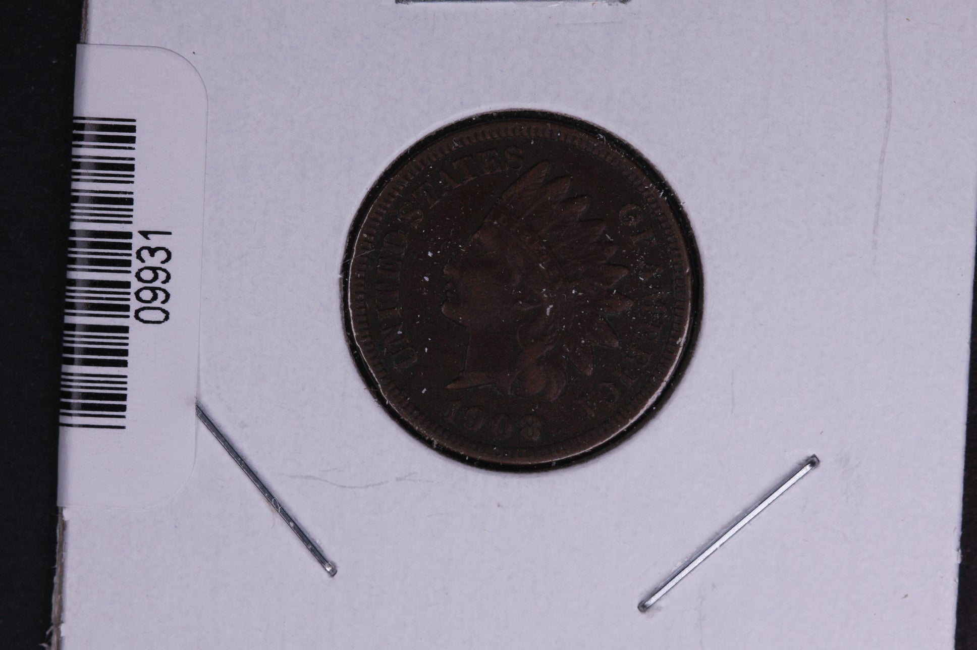 1908 Indian Head Small Cent. Affordable Collectible Coin. Store # 09931
