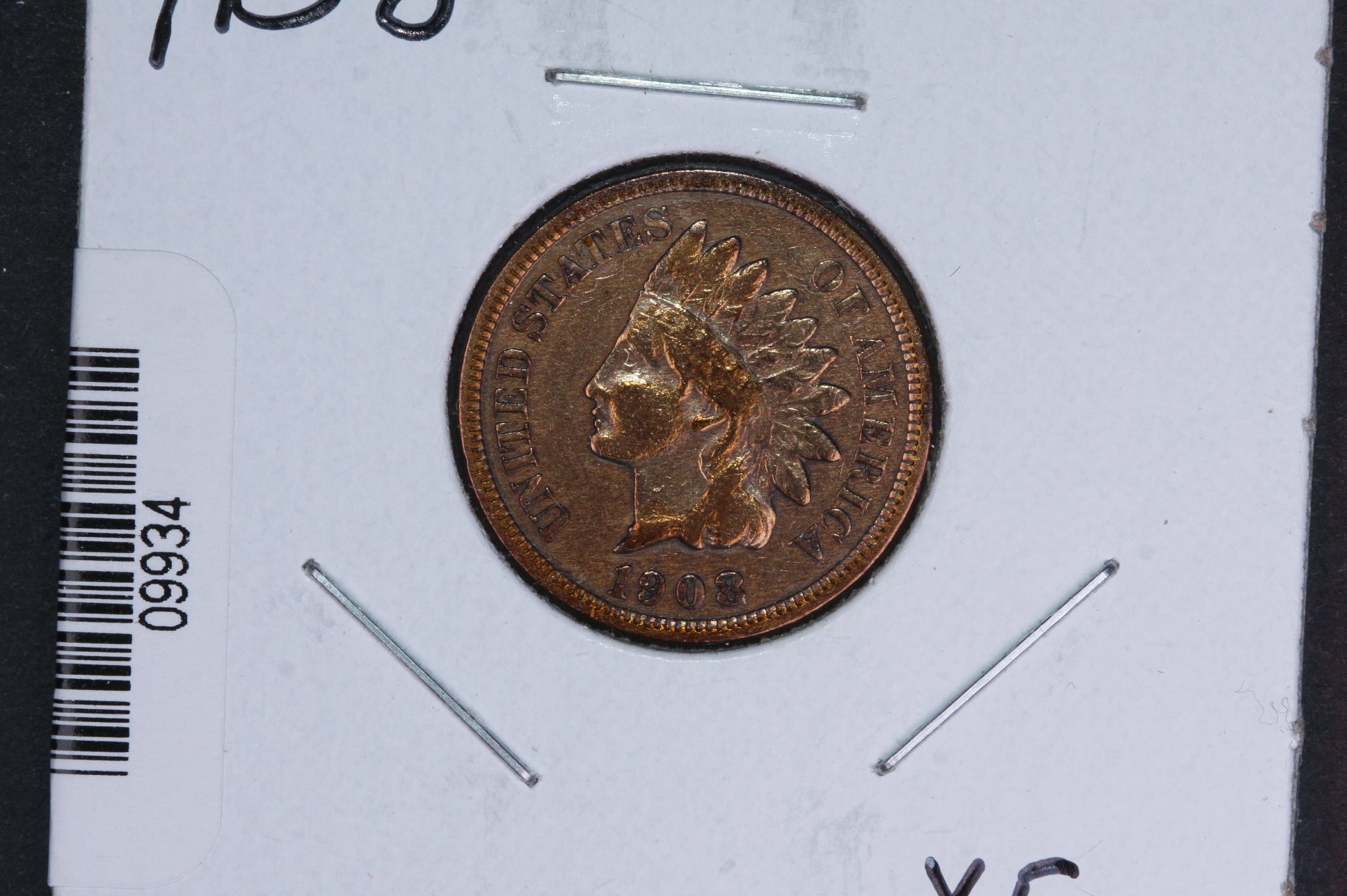1908-S Indian Head Small Cent. Affordable Collectible Coin. Store # 09934