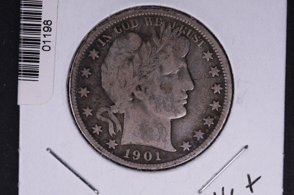 1901 Barber Half Dollar. Average Circulated Coin. View all photos. #01198