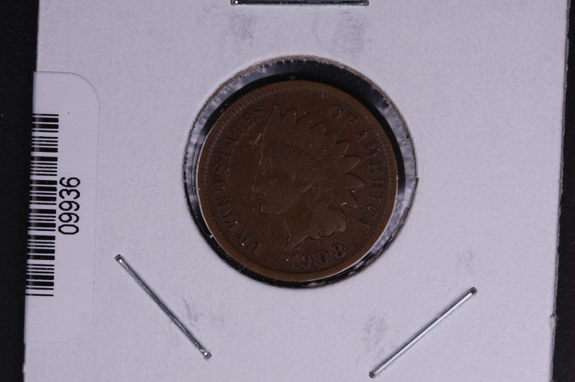 1908-S Indian Head Small Cent. Affordable Collectible Coin. Store # 09936