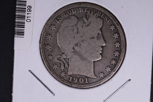 1901 Barber Half Dollar. Average Circulated Coin. View all photos. #01199