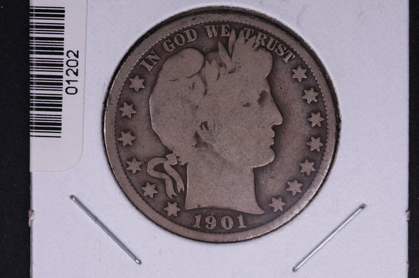 1901 Barber Half Dollar. Average Circulated Coin. View all photos. #01202