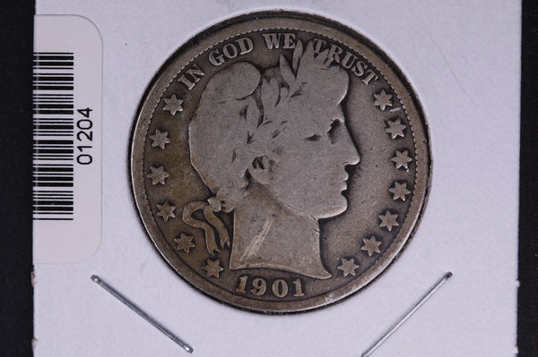 1901 Barber Half Dollar. Average Circulated Coin. View all photos. #01204
