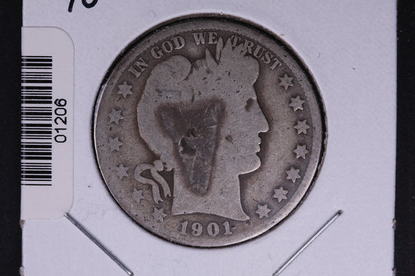 1901 Barber Half Dollar. Average Circulated Coin. View all photos. #01206