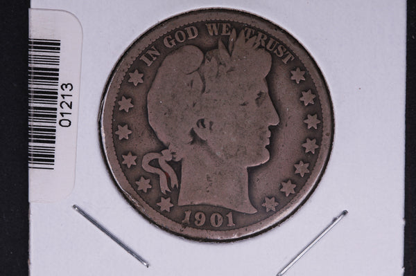 1901-O Barber Half Dollar. Average Circulated Coin. View all photos. #01213