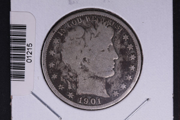 1901-S Barber Half Dollar. Average Circulated Coin. View all photos. #01215