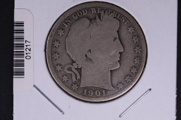 1901-S Barber Half Dollar. Average Circulated Coin. View all photos. #01217
