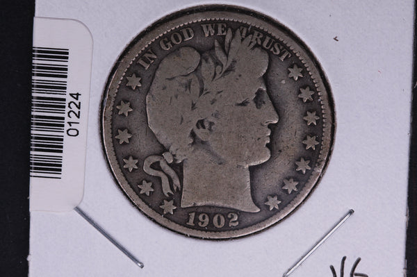 1902 Barber Half Dollar. Average Circulated Coin. View all photos. #01224
