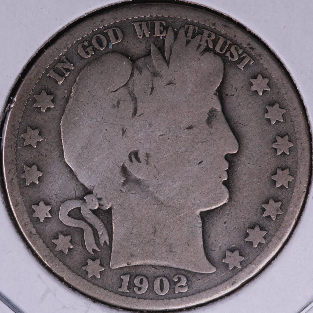 1902-S Barber Half Dollar. Average Circulated Coin. View all photos. #HR279