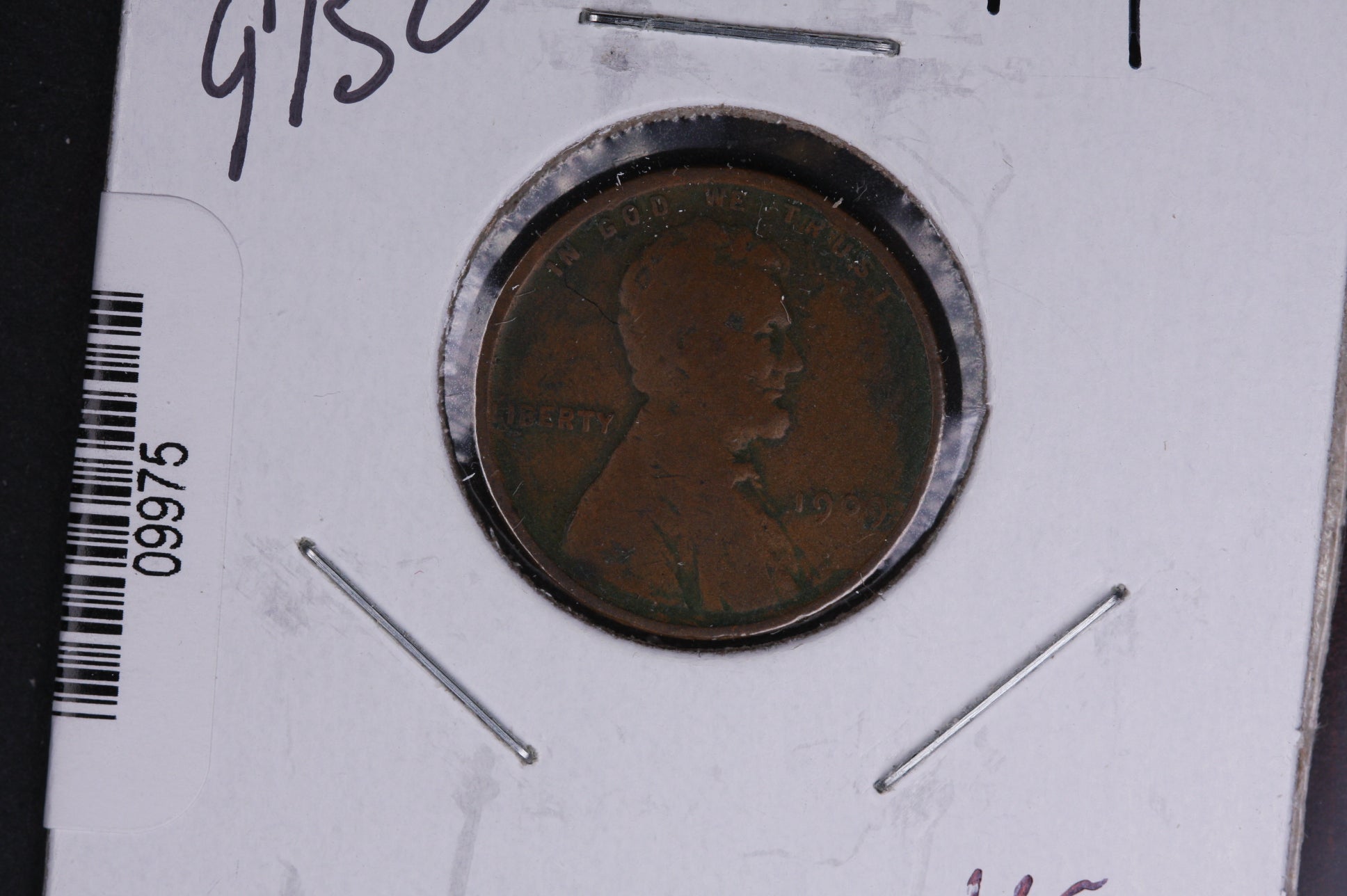 1909 Lincoln Wheat Small Cent. Affordable Collectible Coin. Store # 09975