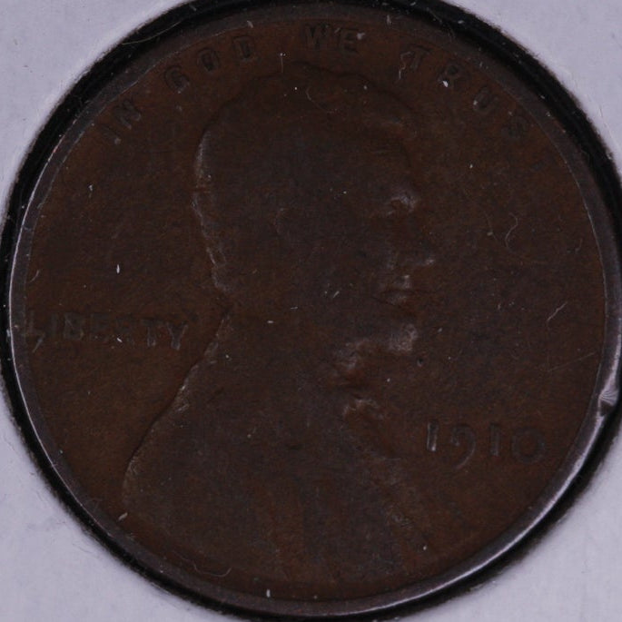 1910 Lincoln Wheat Cent Good Circulated Coin, Store #10000