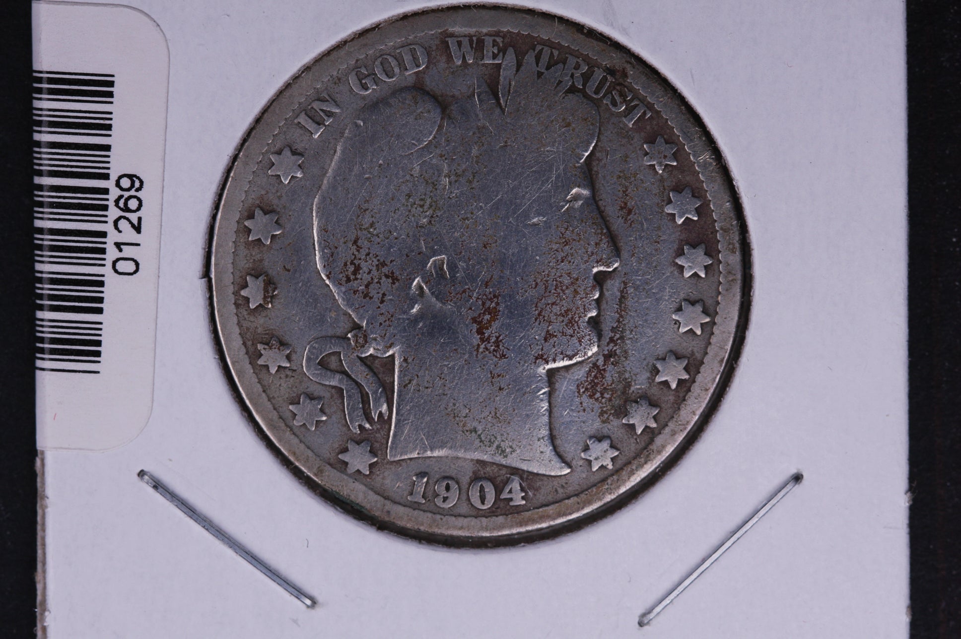 1904-S Barber Half Dollar. Average Circulated Coin. View all photos. #HR313