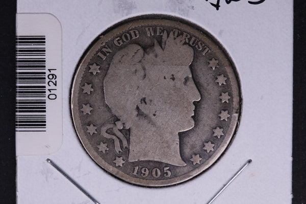 1905-S Barber Half Dollar. Average Circulated Coin. View all photos. #01291