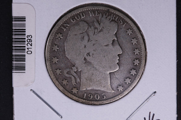 1905-S Barber Half Dollar. Average Circulated Coin. View all photos. #01293