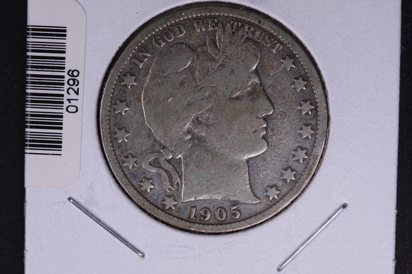 1905-S Barber Half Dollar. Average Circulated Coin. View all photos. #01296
