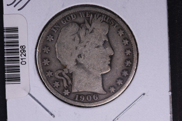 1906 Barber Half Dollar. Average Circulated Coin. View all photos. #01298