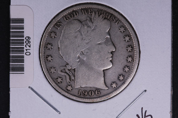 1906 Barber Half Dollar. Average Circulated Coin. View all photos. #01299