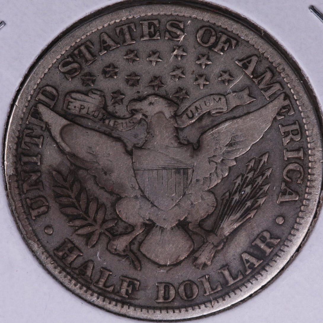 1906 Barber Half Dollar, Very Good Circulated Coin, Store #HR337