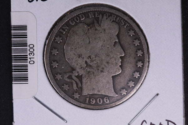 1906 Barber Half Dollar. Average Circulated Coin. View all photos. #01300