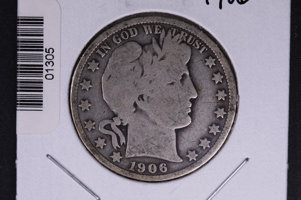 1906 Barber Half Dollar. Average Circulated Coin. View all photos. #01305