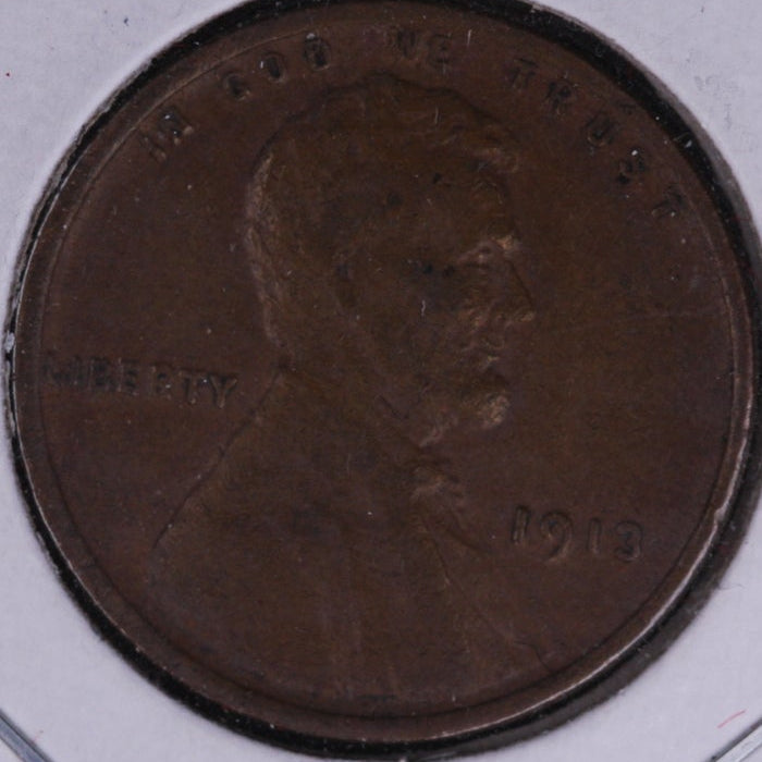 1913 Lincoln Cent, Extra Fine+ Circulated Coin, Store #10078