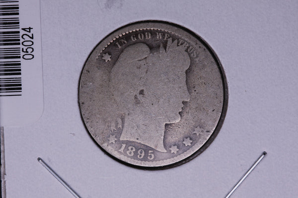 1895 Barber Quarter.  Average Circulated Coin.  Store # 05024