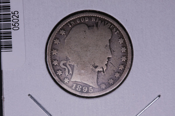 1895 Barber Quarter.  Average Circulated Coin.  Store # 05025
