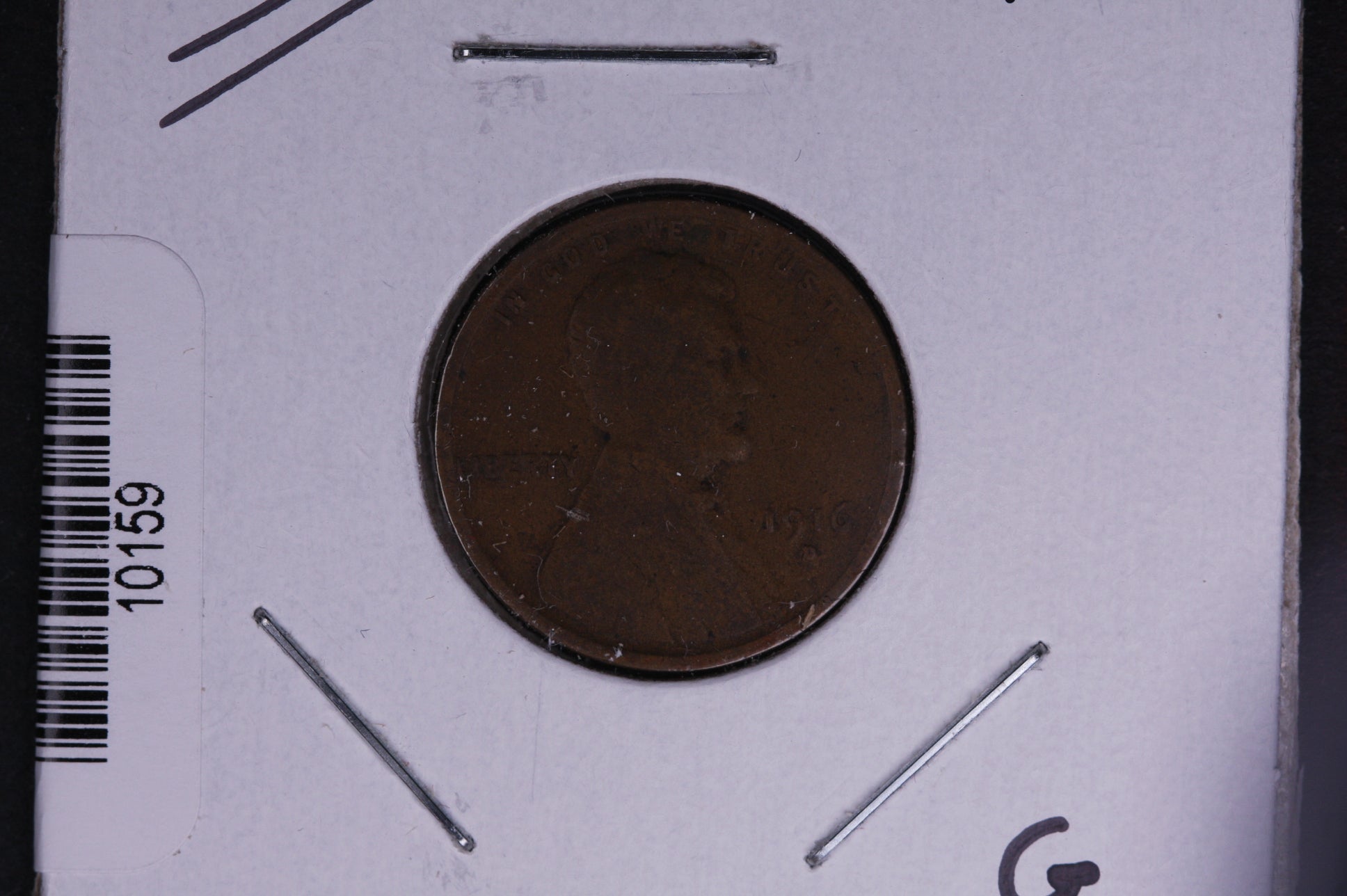 1916-D Lincoln Wheat Small Cent. Affordable Collectible Coin. Store # 10159